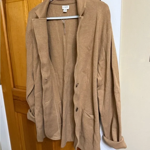 J. CREW Camel Sweater Blazer, NWT 3XL - Picture 4 of 6